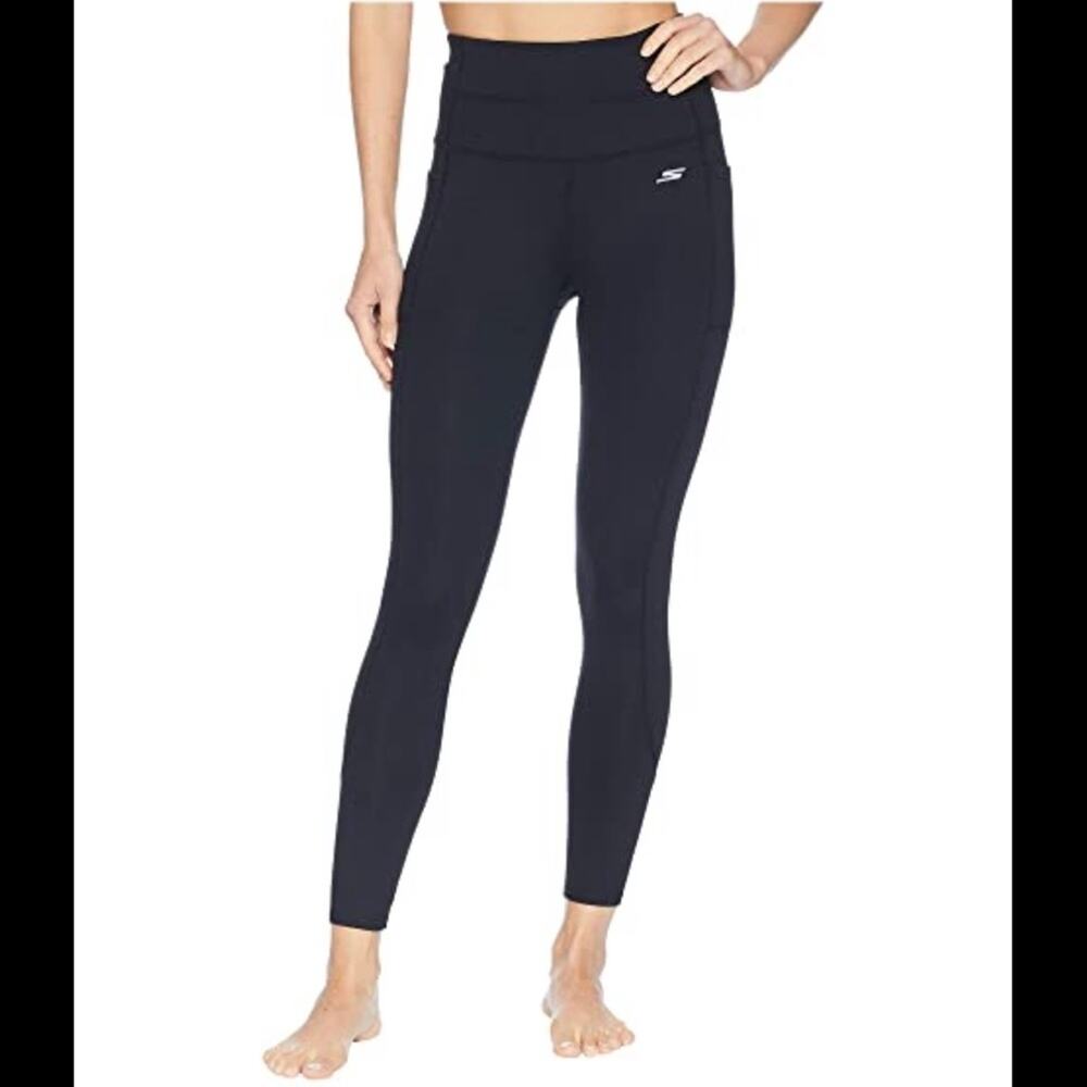 Skechers Womens GoWalk Athletic Casual Pocket Yoga Performance Leggings Black XS